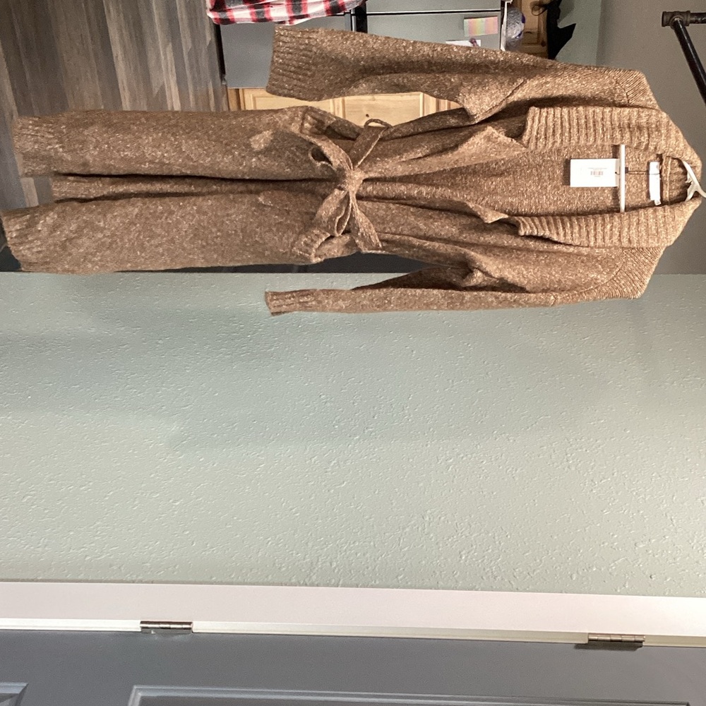 Astr Tan Knit Cardigan
